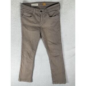 Anthropologie Pilcro Letterpress Jeans Womens 28 31x26 Brown/Gray Stet Cropped